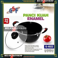 GSF 4022 22CM NON-STICK ENAMEL SOUP POT GSF STOVE POT/ GSF MILK POT/ 22CM GSF G-4022 SOUP POT/ GSF G