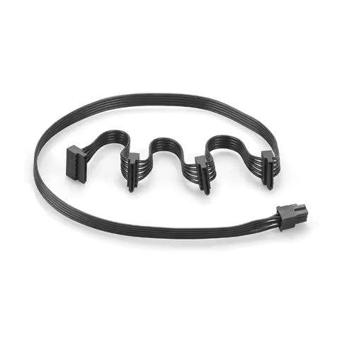 Rgeek PCI-E 6 Pin Male 1 to 4 SATA Molex Female Power Supply Splitter Supply Cable for Corsair RM650