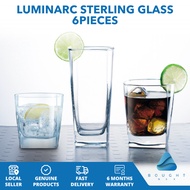 Luminarc Sterling Highball Old Fashioned Glass 6pcs Set Premium Quality Cocktail Rock Lowball Drinki