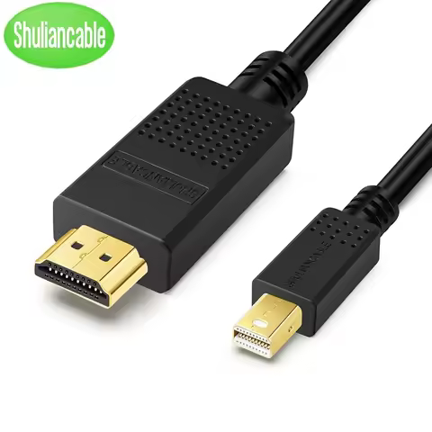 Shuliancable mini display port to HDMI 4K cable, mini DP (Thunderbolt) to HDMI cable, suitable for m