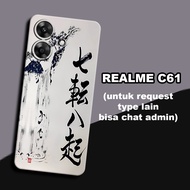 CC21 Flexible rubber softcase/ for realme c61 Calligraphy Motif/case realme c61 realme c61 casing re
