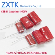 CHIP IC 10PCS CBB81 Capacitor 1600V 5% 102/472/103/223/473/683J/104J/224J/474J/105J 1.5NF 2.2NF 2.7N
