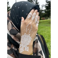 READY STOCK MALAYSIA ❤️ Sticker Instant Henna Design Sticker Putih/ Corak Henna Untuk Pengantin Tuna