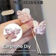 MAGICIANXB  Earphone Decoration, Y2K Star Gem Accent Headphone Accessory, Angel Wing Clip-On Design 