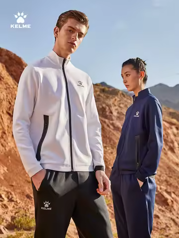 KELME football training sport casual suit men and women integrated training cardigan jacket closure 