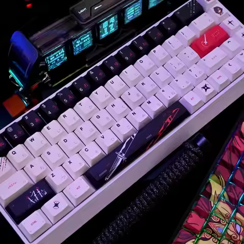 Yuki Aim Keycaps 5 Sides Dye Sublimation PBT Keycaps Japanese Layout Anime Keycap Cherry Profile for