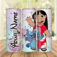 Custom 20Oz Disney Stitch & Lilo Pelekai Stainless Steel Tumbler - Double-Walled, Leakproof With Lid