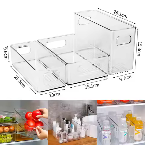 Transparent Refrigerator Storage Box Vegetable Fruit Organizer Fridge Clear Container for Kitchen Fo