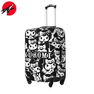 Cute Kuromi Washable Travel Luggage Cover Funny Cartoon Suitcase Protector Fits 18-32 Inch Luggage