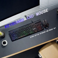 RGB Gaming Keyboard & Mouse Combo 104-Key Rainbow Backlit, 1600DPI 4D Mouse, Wired for PC/Laptop