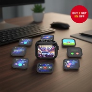 HTC NE40 AI-Enabled Translation Earphones with Bluetooth 6.0, Smart LED Screen, HiFi Sound Quality, 