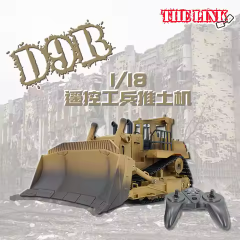 Huina 1554 1:18 Rc Truck Model Remote Controlled Bulldozer D9r 1:18 Alloy Tractor Cars Engineering C