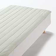 Mu-in Ryo-hin Cotton Soccer Weave Bed Mat/Semi-Double 120×200cm (47.2×78.7 inches) Green 76196068