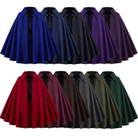 Short Cloak Medieval Retro Cape Viking Clothing Cosplay Costume Woman Halloween Carnival Cosplay Kni