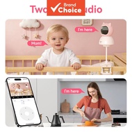 Xiaovv Q2BM Indoor Baby Monitor Camera, 3MP HD 360° Motion & Audio Detection, 2.4GHz Wi-Fi, Connects