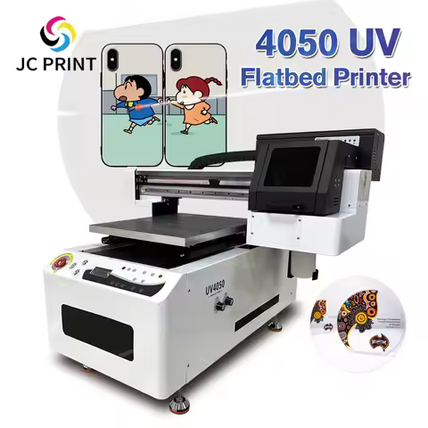 UV 4050 Digital Flatbed Uv Printer Desktop A2 Size 400*500mm Printer Small Uv Flatbe Glass Bottle Ac