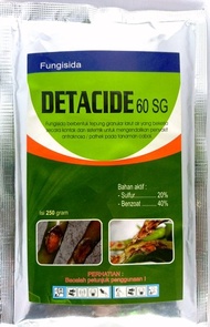 X4020 Fungisida DETACIDE 60SG 250gr SULFUR BENZOAT D2236