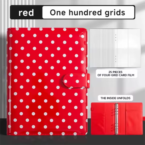 PU A5 Soft Budget Binder Planner 6 Hole Binder Pockets Colorful A5 Handbook Storage Bag Savings Mone
