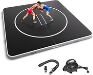 FBSPORT Inflatable Wrestling Mat 13ft /10ft /5ft, Outdoor and Indoor PVC Jiu Jitsu Mats, Gymnastics 