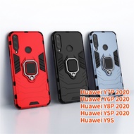 For Huawei Y8P 2020 Huawei Y7P 2020 Huawei Y6P 2020 Huawei Y5P 2020 Huawei Y9S Hard Armor Shockproof Back Cover 2 in 1 Housing Stand Holder Phone Case Magnetic Ring Cover