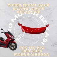 cod - cover dagu lampu depan honda pcx 160 k1z new warna MERAH MAROON merk non original abs