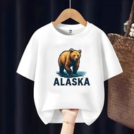 ALASKA CHILDREN'S T-SHIRT ALASKA BEAR FREE CUSTOM NAME