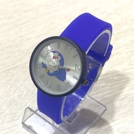 Jam Tangan Anak Anak Desain Dial Doraemon Lucu Strap Karet Rubber