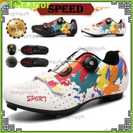 Cab ✅COD！ Road Bike Cycling Shoes MTB Spin Bicycle Shoes Mens Womens with Quick lace Self-Locking Compatible SPD Cleats