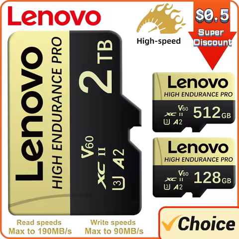 Original Lenovo Memory Card 1TB 2TB High Speed Micro TF SD Card 512GB SD V60 U3 TF Card For Nintendo