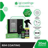 IGL Ecocoat Wheel [ 30ml Kit ]  1 Full Set Car Wheel Ceramic Coating Agent & Cleaner to Protect Rim 