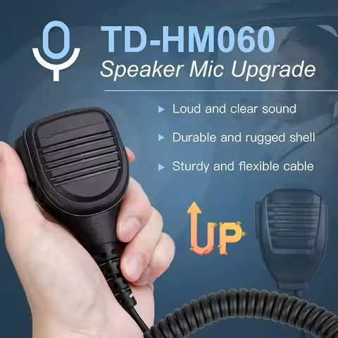 Walkie Talkie Accessories TIDRADIO TD-HM060 Handheld Microphone MIC for UV-5R BF-888S UV-82 GT-3 UV-