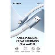 Kabel Data Vivan SL200 II 20CM 2.4A Lightning USB