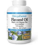 Omega Factors by Natural Factors, Flaxseed Oil, Supports Overall Health with Omega-3, 6 and 9 Fatty 