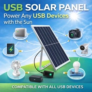 USB Solar Panel Charger 6W Portable Solar Power Panel for Phone Power Bank Fan Outdoor Camping Fishi