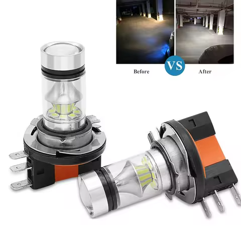 2x H15 LED Headlight Bulbs 6000K 20SMD High Beam DRL Bulbs Kit For CAR DOWN LIGHT H1 H3 H4 H6 H8 H9 