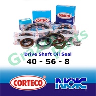 (1pc) NOK Corteco Drive Shaft Driveshaft Oil Seal Nissan Sunny B11 130Y (40*56*8)