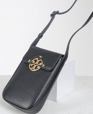 Tas Handphone Wanita Tory Burch Tb Miller Phone Crossbody Black Ghw Original Mentarisuryani6521