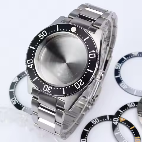 40mm Diver Automatic Watch Case AR Sapphire Crystal Glass For Seiko NH35 NH36 4R 7S26 Movement 28 5m
