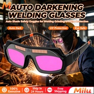 Vonxe Auto Darkening Welding Glasses | Solar-Powered, Adjustable Shade 6-13, UV/IR Protection
