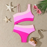 1pc Girls/Toddlers' One-Piece Swimsuit, Fashionable Beach Swimming Costume