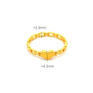 Top Cash Jewellery 916 Gold Heart Link Ring