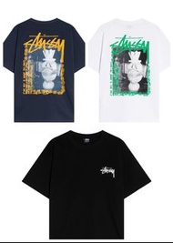 Stussy 2023春夏新款潮流藝術品印花短袖T恤