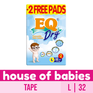 EQ Dry Econo Pack Large 32 - Tape Baby Diapers