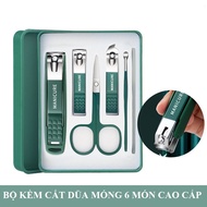 Bộ Dụng cụ Chăm Sóc Móng 6 Món Inox Cao Cấp. Bộp Kìm Da Làm Nail Tiện Dụng Hộp Đựng Sang Trọng. Đức 