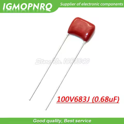20PCS 100V683J 68NF 0.068UF Pitch 5MM 100V 683 CBB Polypropylene film capacitor 100V683J-P5
