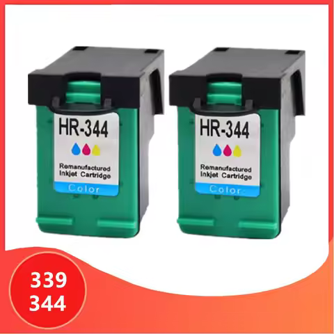 2x Color Compatible 339 344 Ink Cartridge for HP339 for HP344 for HP OfficeJet 7210 7313 7410 Photos