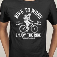 Folding Bike Foldies Bromp ton Java Bicycle Mountain bike Short Sleeve cotton shirt Neck Men Fashion cotton T-shirt