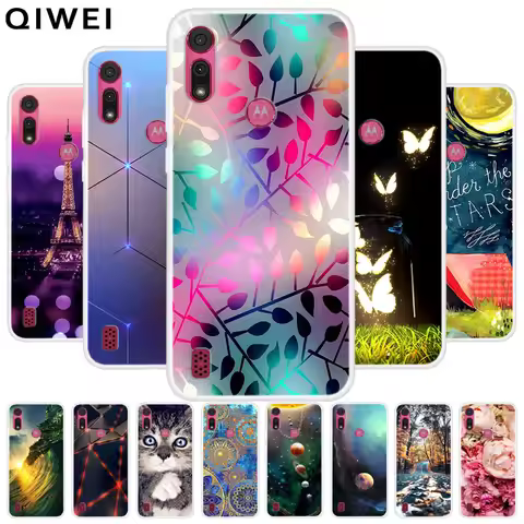 For Moto E6S 2020 Case Cute Clear Cute Fashion Soft TPU Phone Cases For Motorola Moto E6i Silicone C