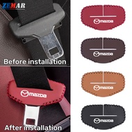Mazda Car Seat Belt Buckle Protector Anti Slip Anti nti Scratch Cover Leather Safety Automobile Interior Accessories for 2 3 CX5 CX30 CX8 CX3 Mazda2 6 5 CX9 BT50