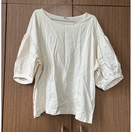 480 unuggql oversize thick t-shirt bw balloon sleeves